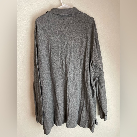 Polo by Ralph Lauren Men’s Big and Tall Gray Long-Sleeve Polo Shirt size 2XLT - Picture 2 of 5